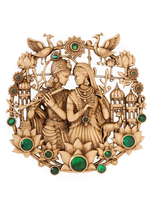 Divine Love Krishna Radha Brooch