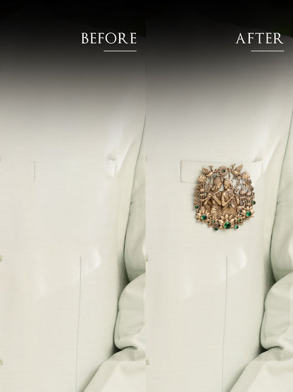 Divine Love Krishna Radha Brooch
