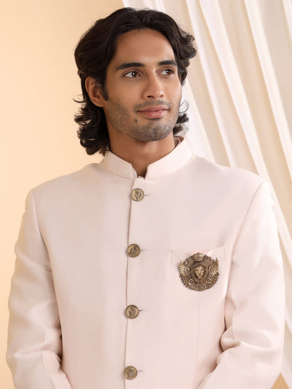 Regal Lion Crest Brooch