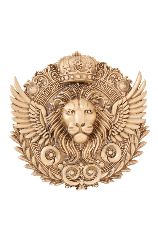 Regal Lion Crest Brooch