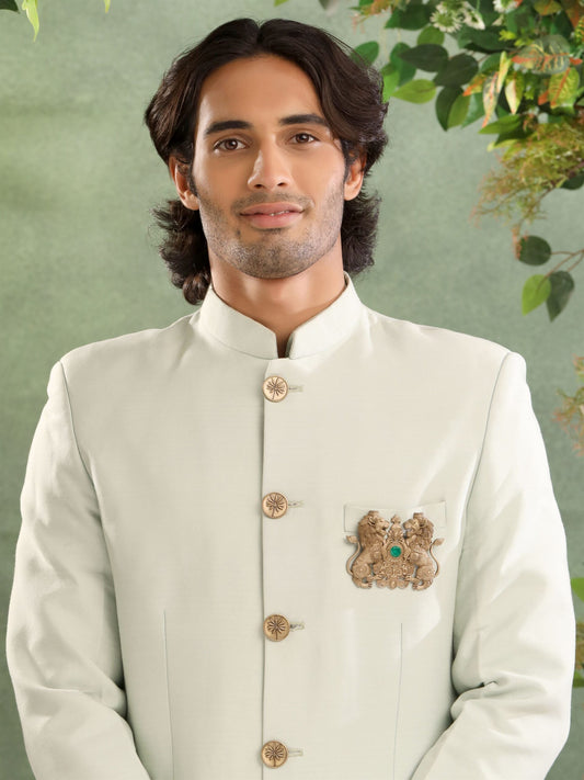 Twin Lion Emblem Brooch