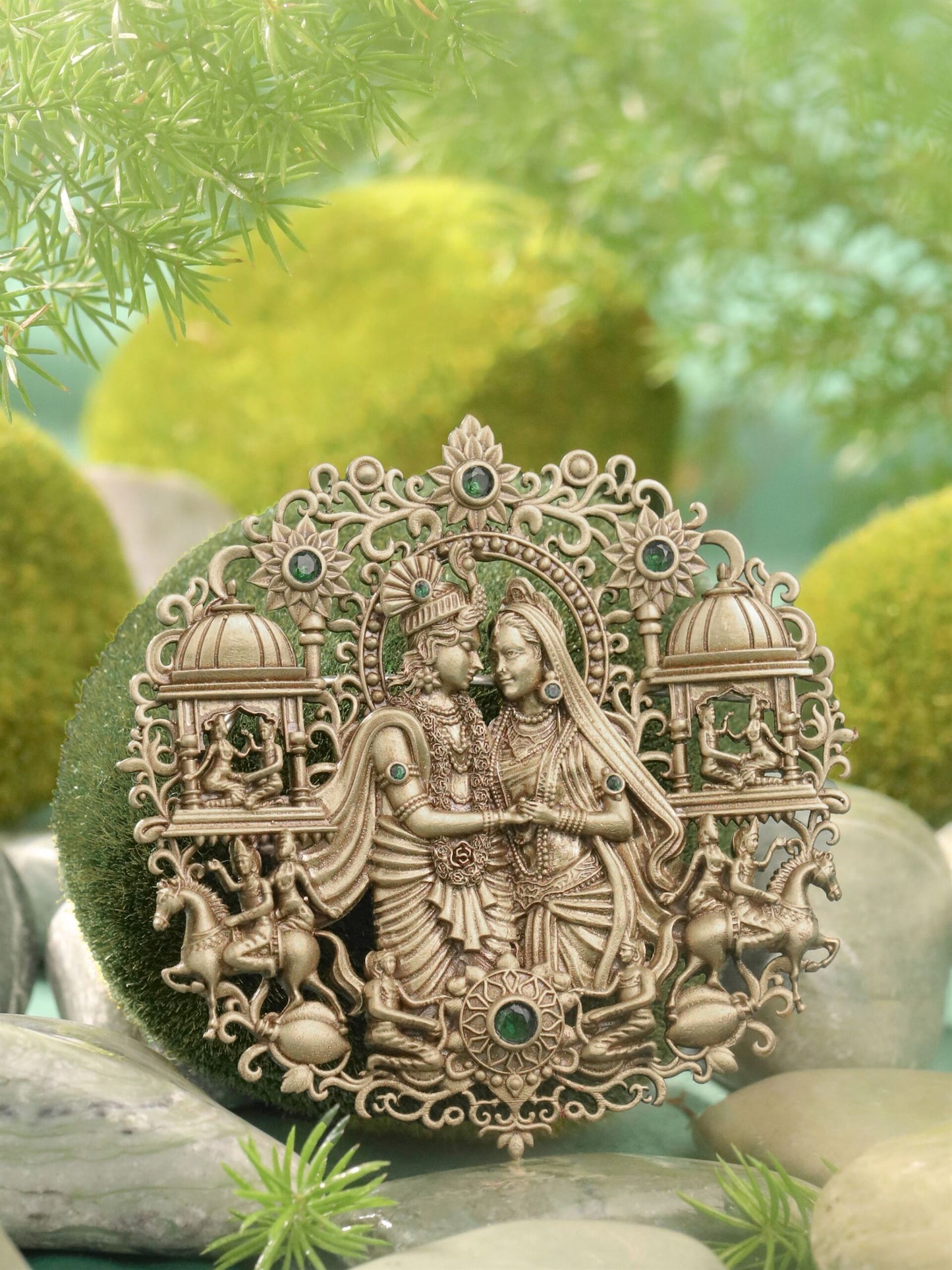 Eternal Radha-Krishna Brooch