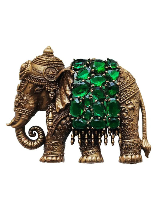 Emerald Elephant Heritage Brooch