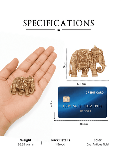 Heritage Elephant Adorned Brooch