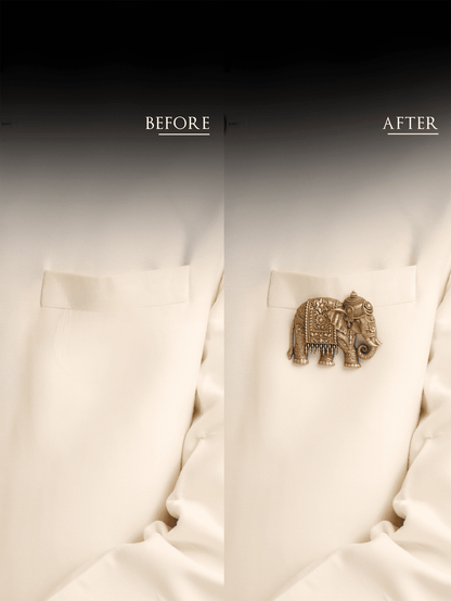 Heritage Elephant Adorned Brooch
