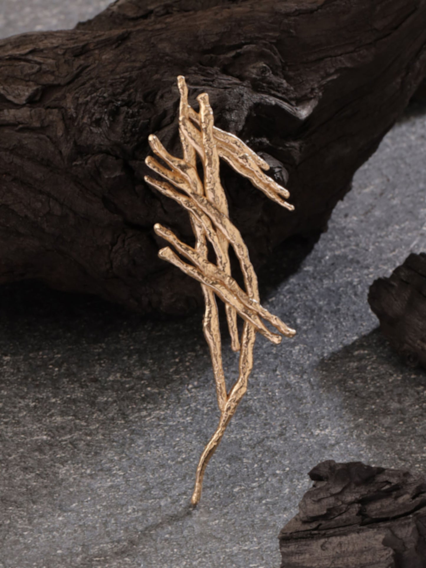 Golden Strokes Brooch