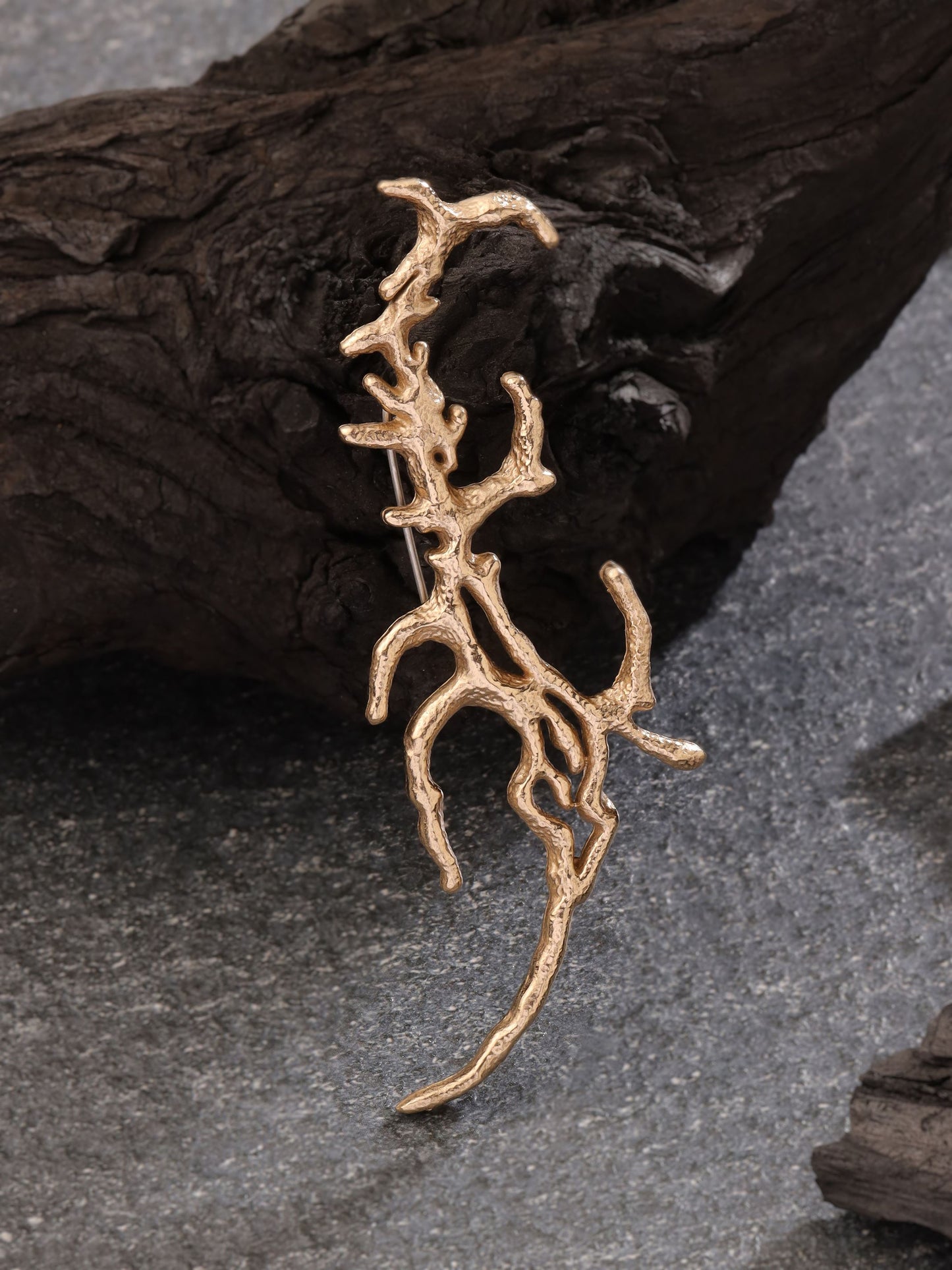 Coral Branch Brooch