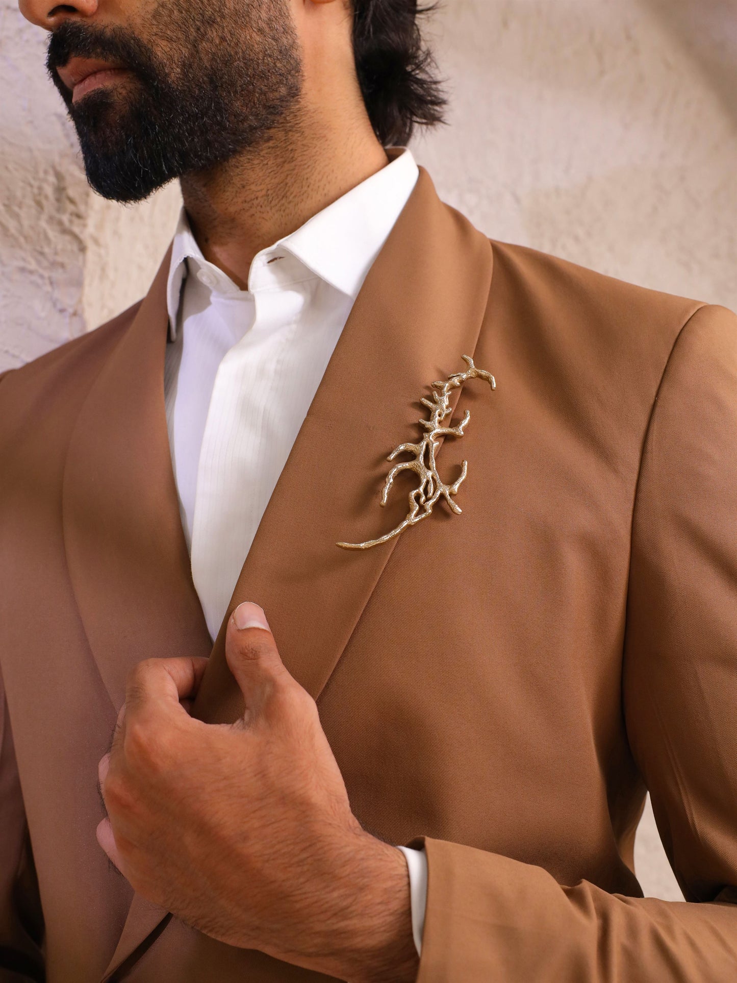 Coral Branch Brooch