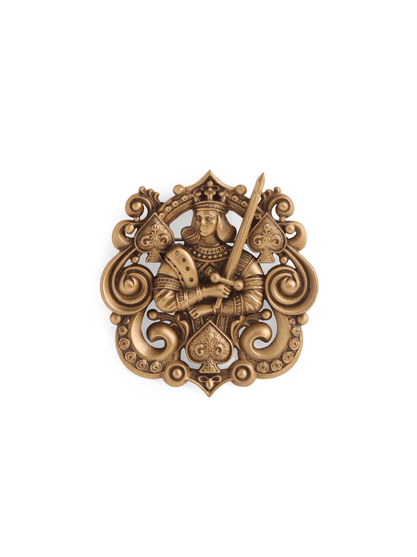Ace Knight of Spades Brooch