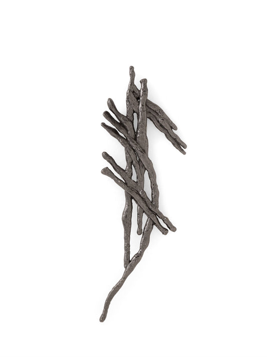 Charcoal Strokes Brooch