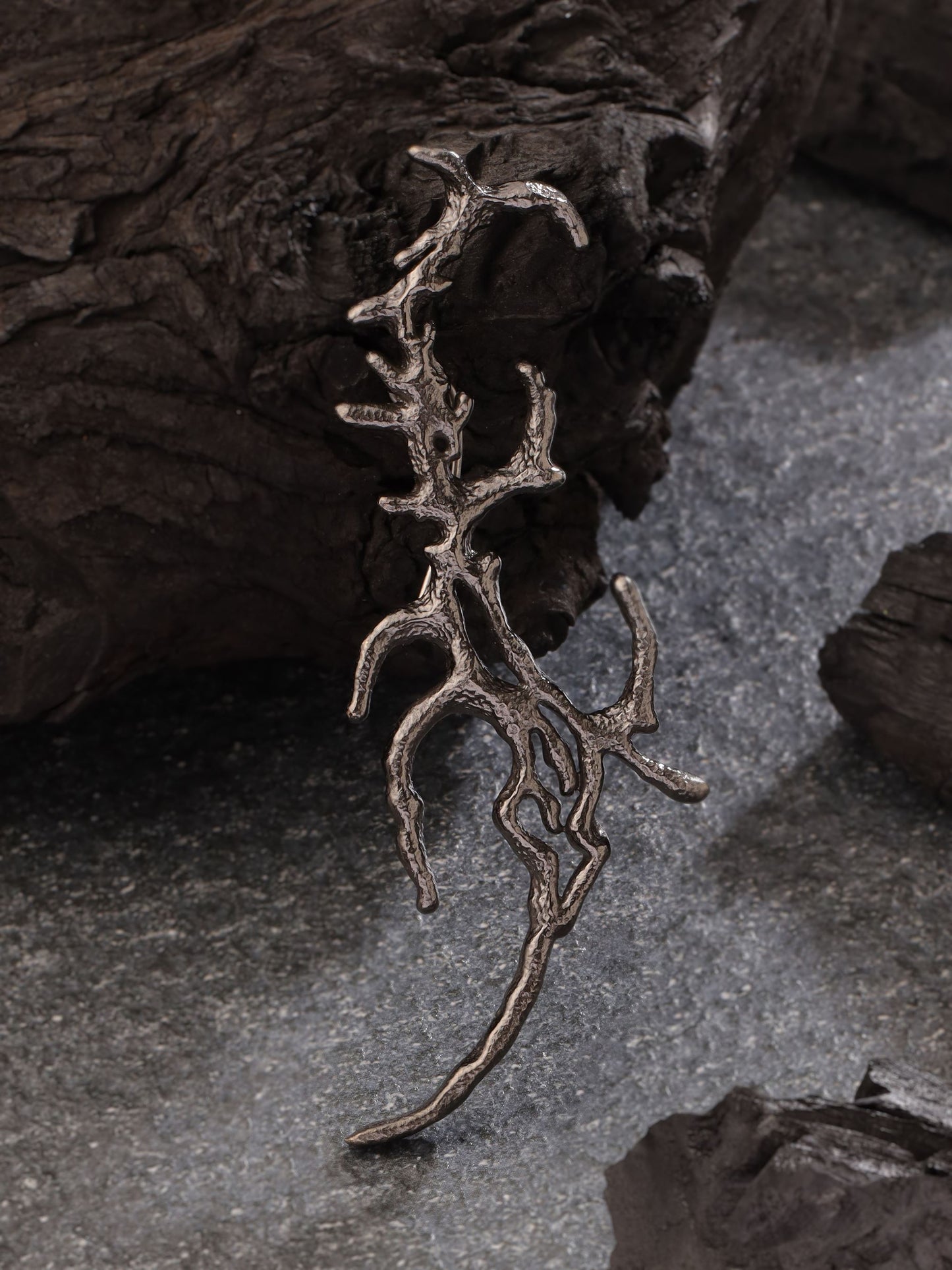 Smoky Strands Brooch
