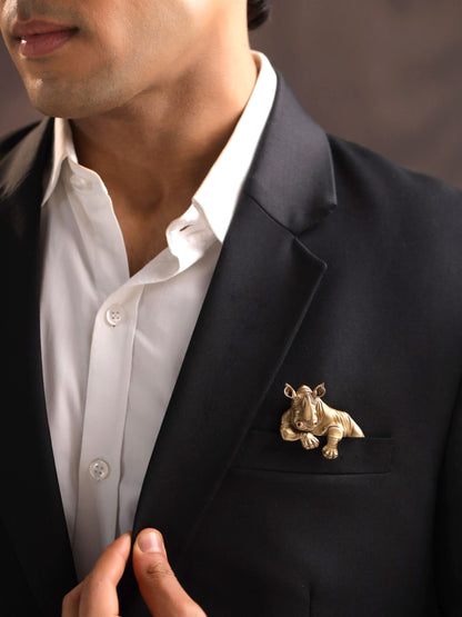 the Resilient Rhino Brooch