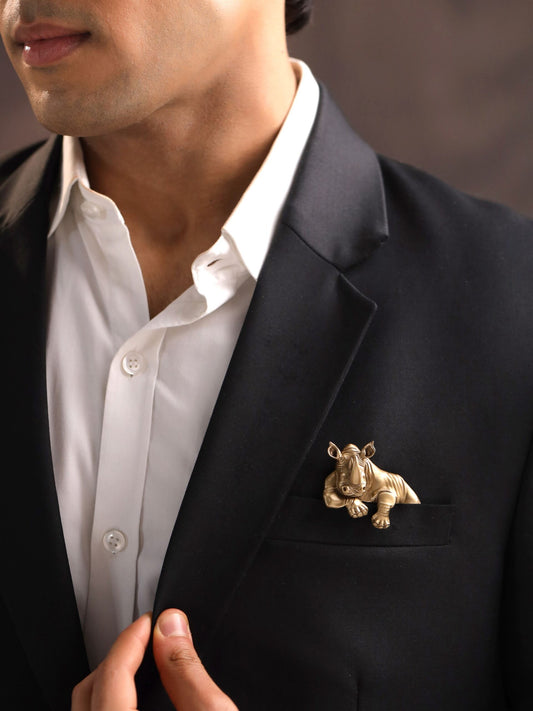 the Resilient Rhino Brooch