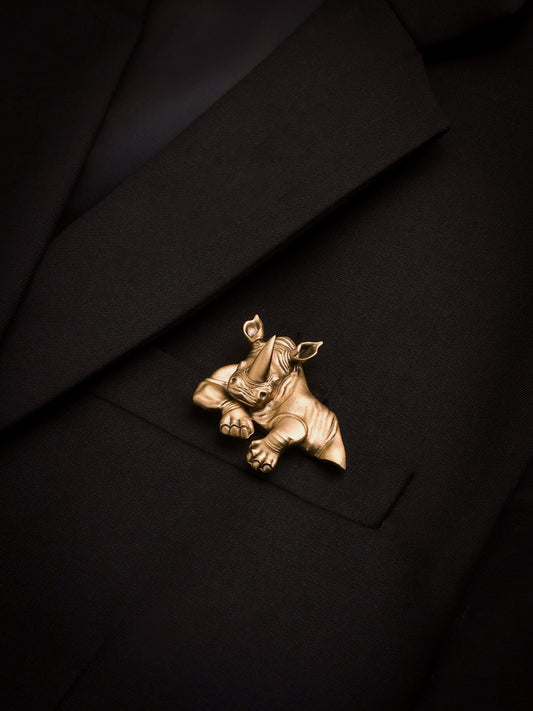 the Resilient Rhino Brooch