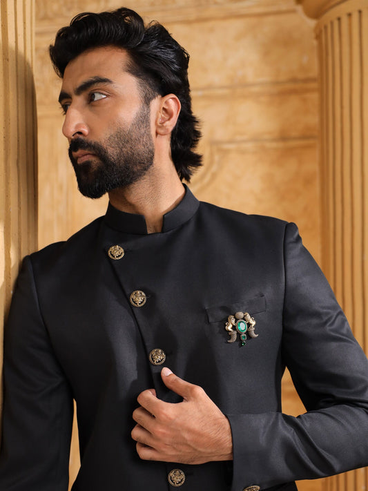 Emerald Lion Guard Brooch