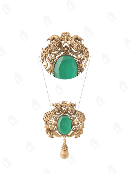 The Royal Peacock Harmony Brooch