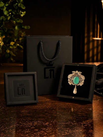 The Royal Peacock Harmony Brooch