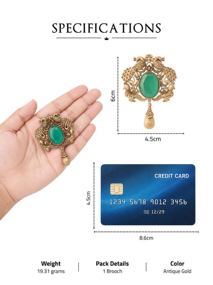 The Royal Peacock Harmony Brooch