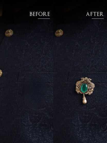 The Royal Peacock Harmony Brooch