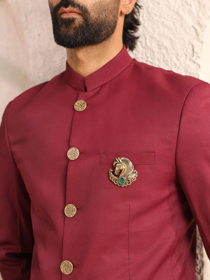 Imperial Horse Emerald Brooch