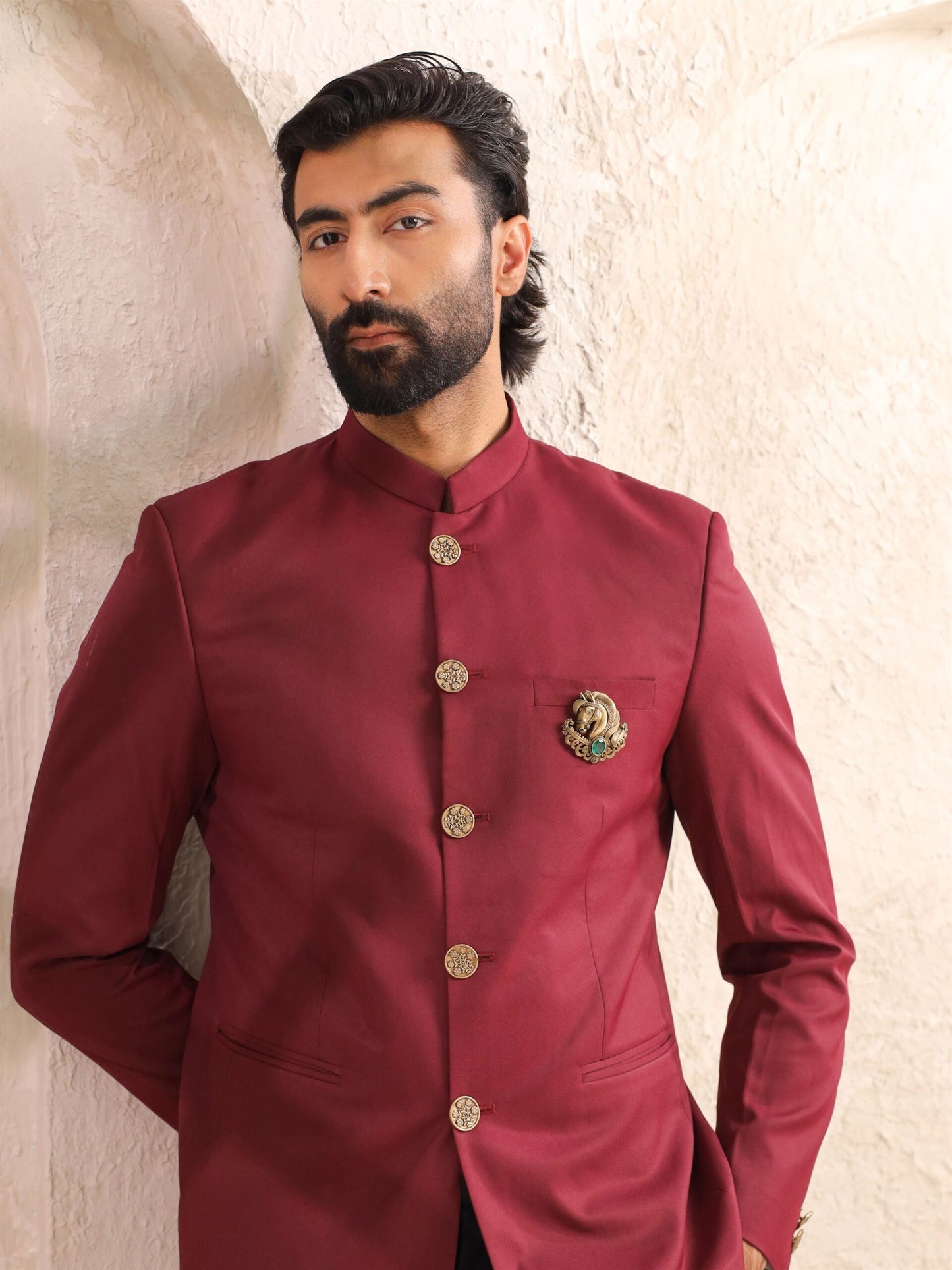 Imperial Horse Emerald Brooch