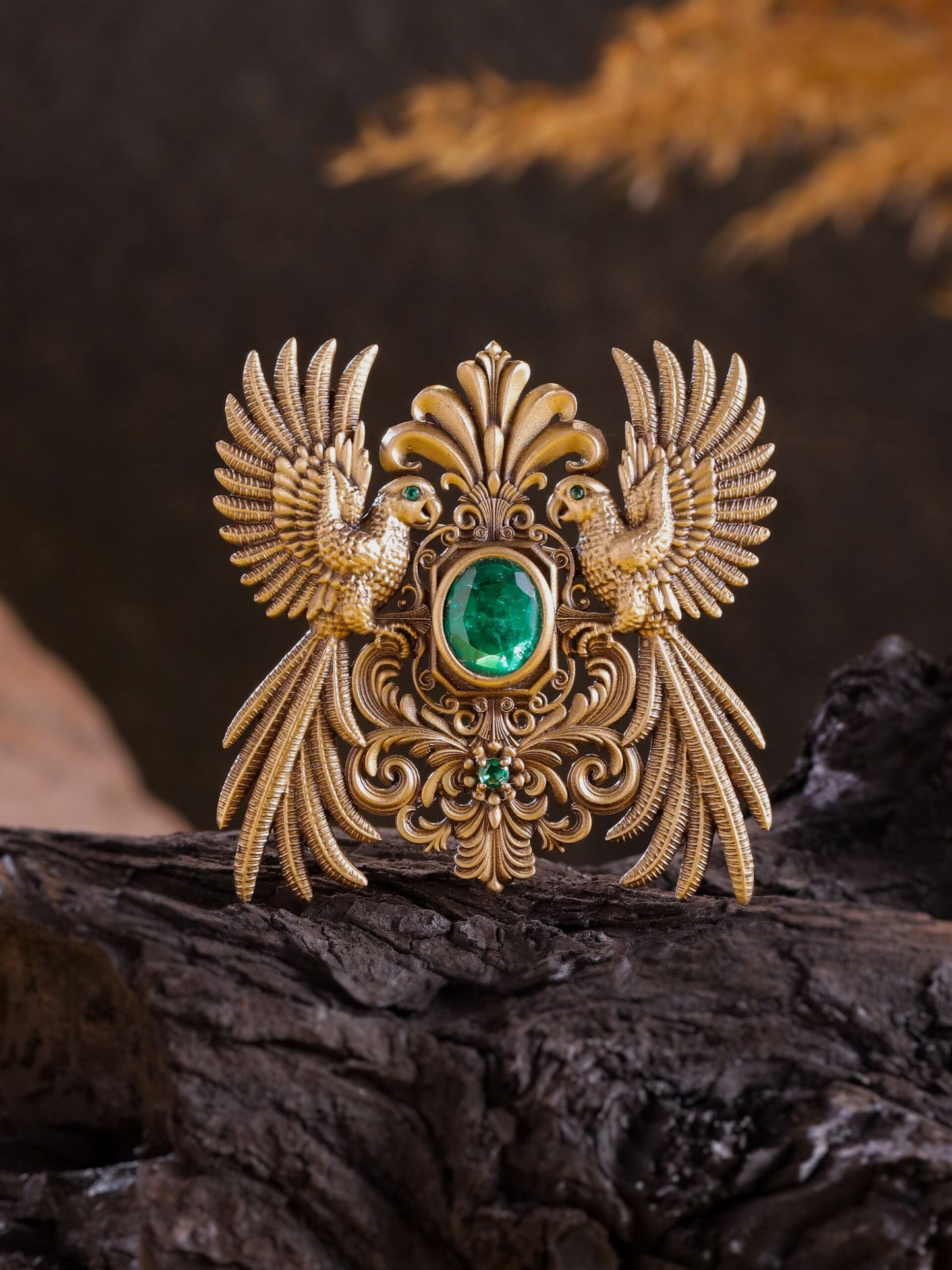 Emerald Aviary Brooch