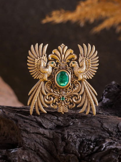 Emerald Aviary Brooch