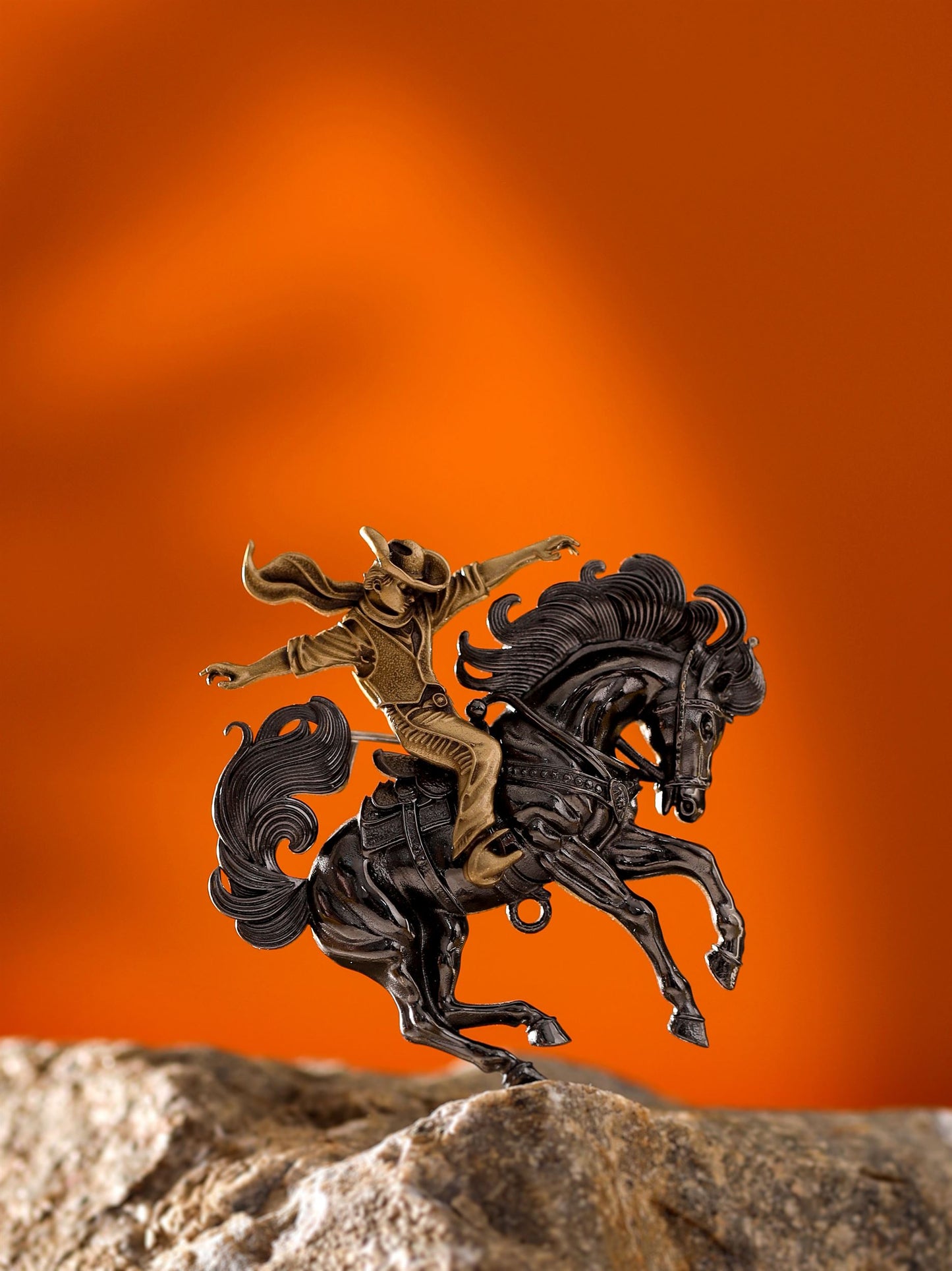 Emerald Winged Eagle Brooch
