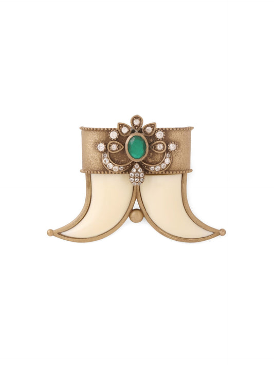 The Regal Tusker Brooch