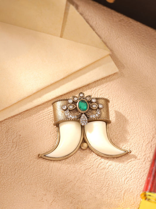 The Regal Tusker Brooch