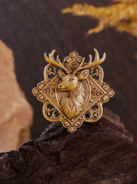 Stag Crest Brooch