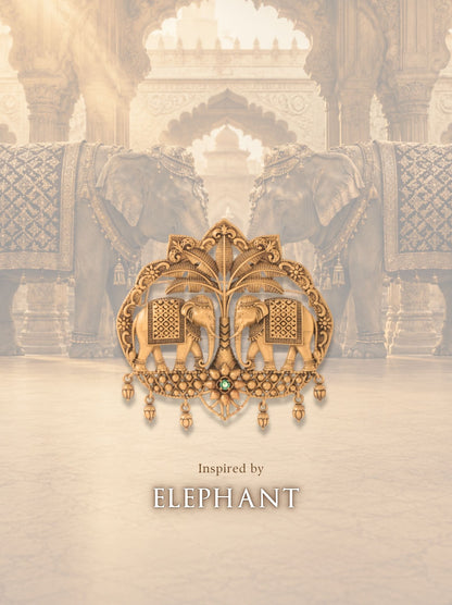 Royal Elephant Duo Brooch