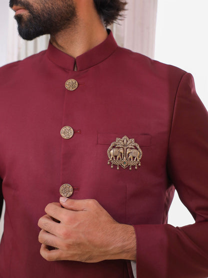 Royal Elephant Duo Brooch