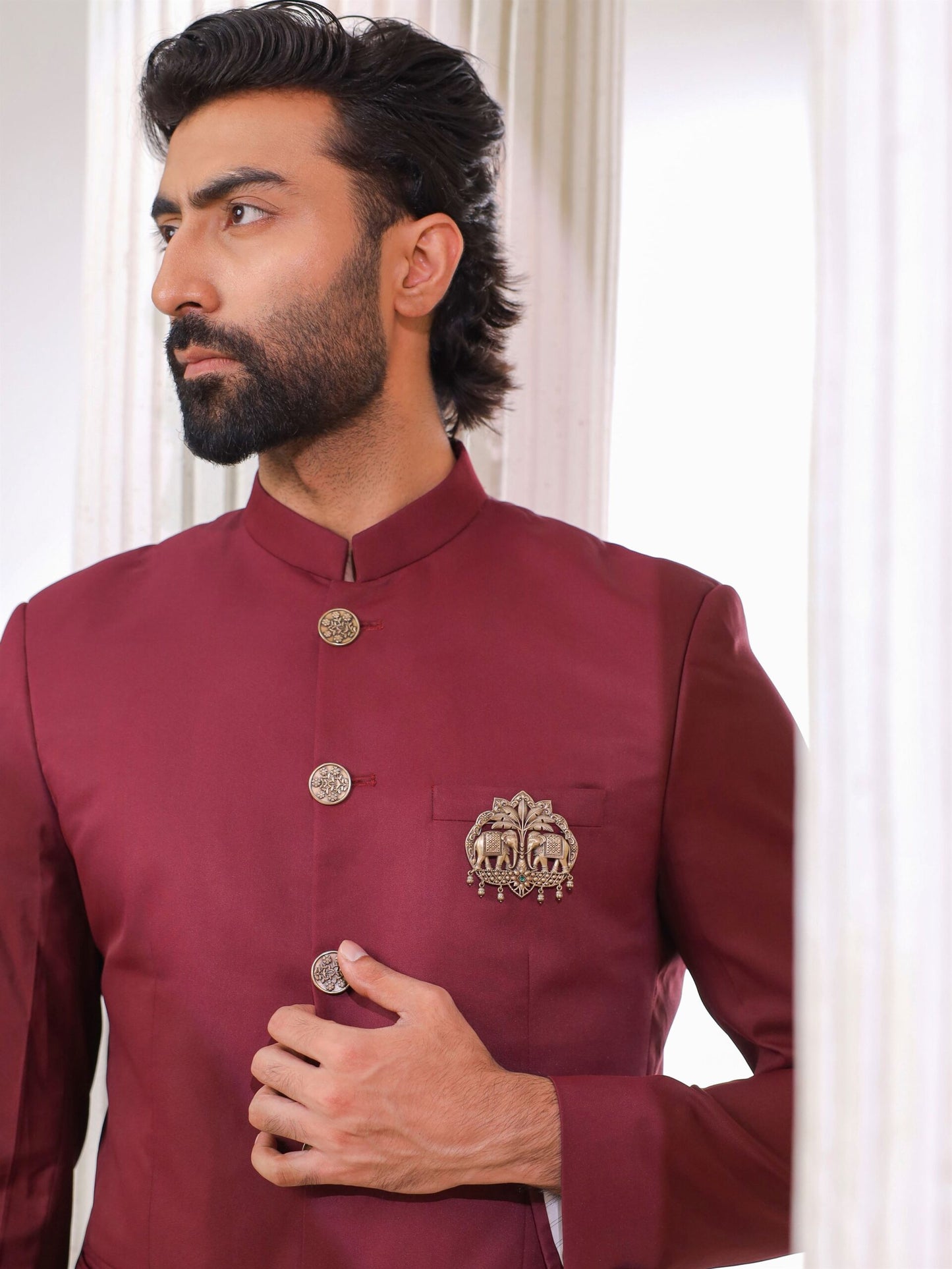 Royal Elephant Duo Brooch