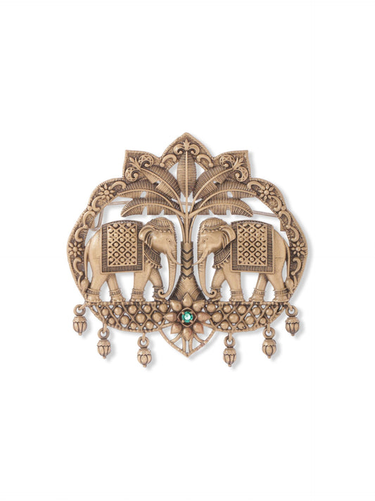 Royal Elephant Duo Brooch