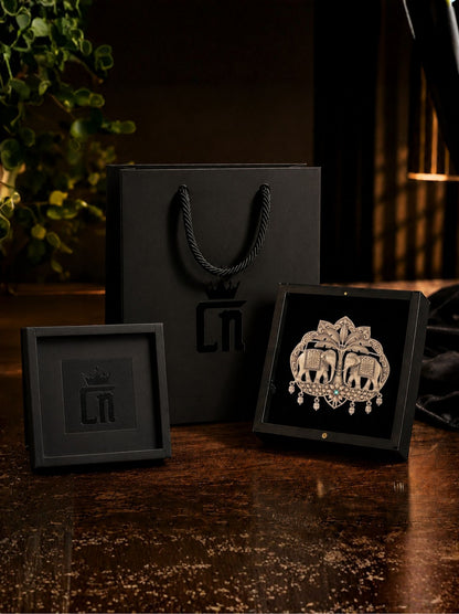 Royal Elephant Duo Brooch