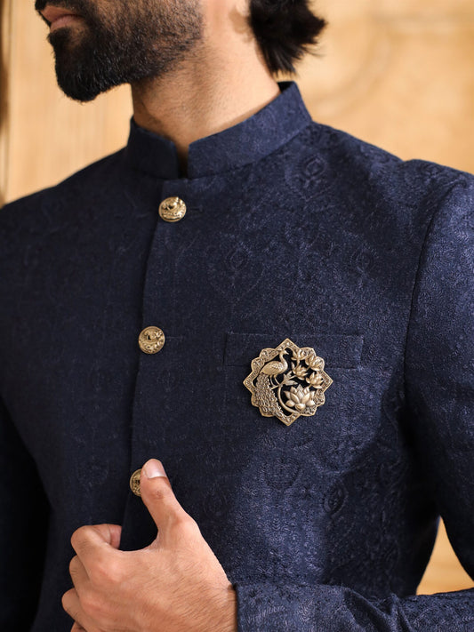 The Lotus Peacock Brooch