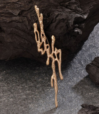 Golden Current Brooch