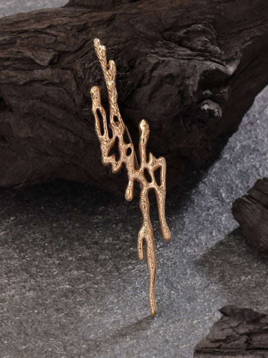 Golden Current Brooch