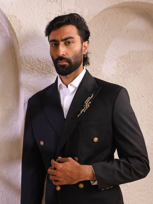 Golden Current Brooch