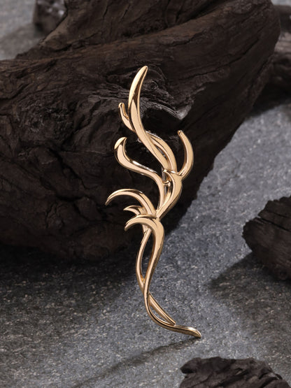 Golden Flame Brooch