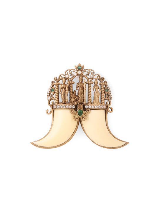 Divine Ram Darbar Tusk Brooch