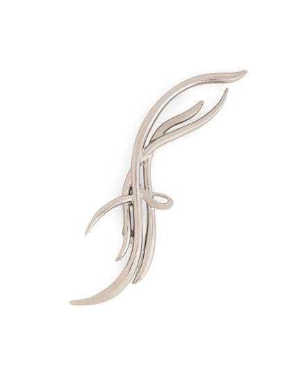 Silver Flame Brooch