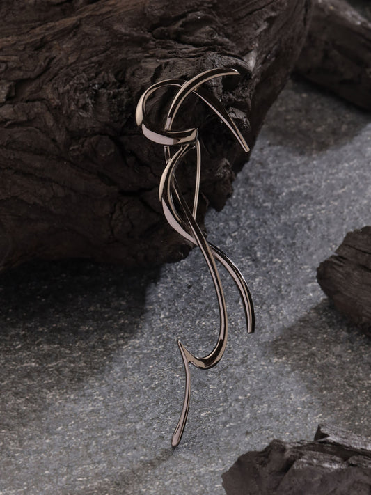 Noir Abstract Brooch