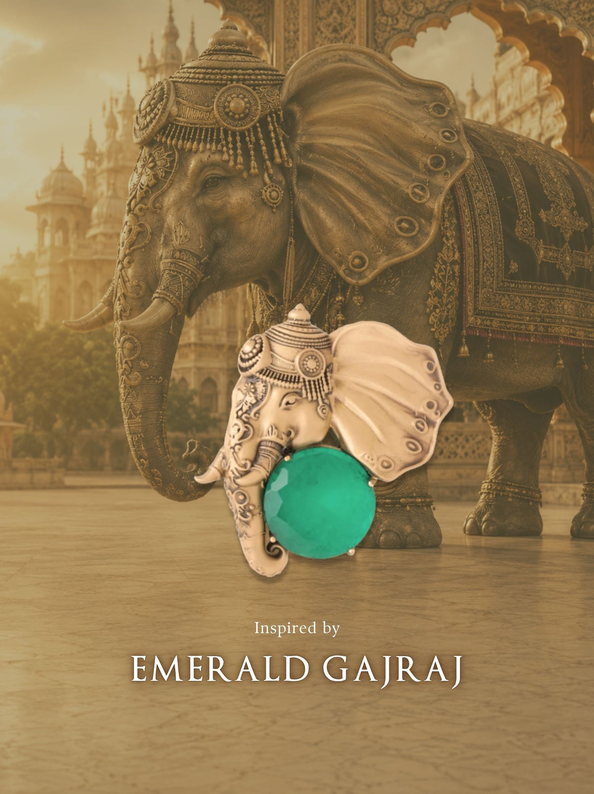 Emerald Gajraj Brooch