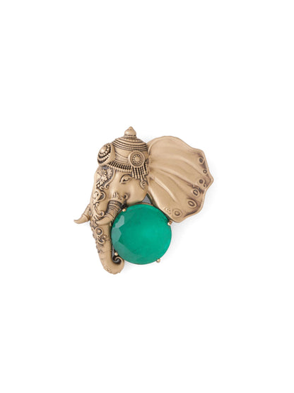Emerald Gajraj Brooch