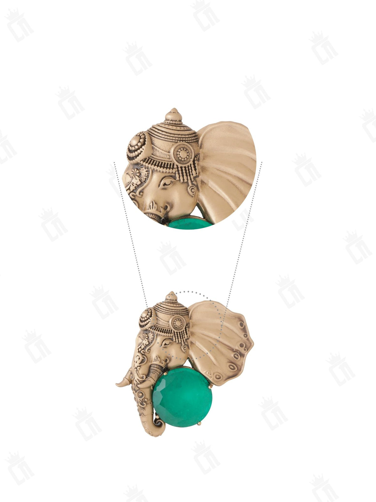 Emerald Gajraj Brooch