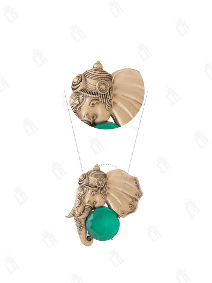 Emerald Gajraj Brooch
