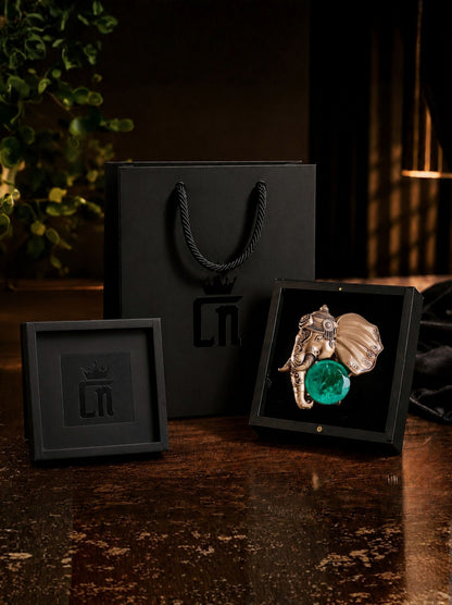 Emerald Gajraj Brooch