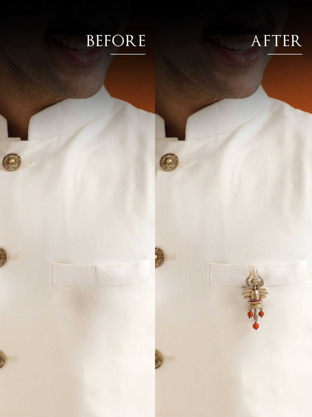 Divine Lingam Crest Brooch